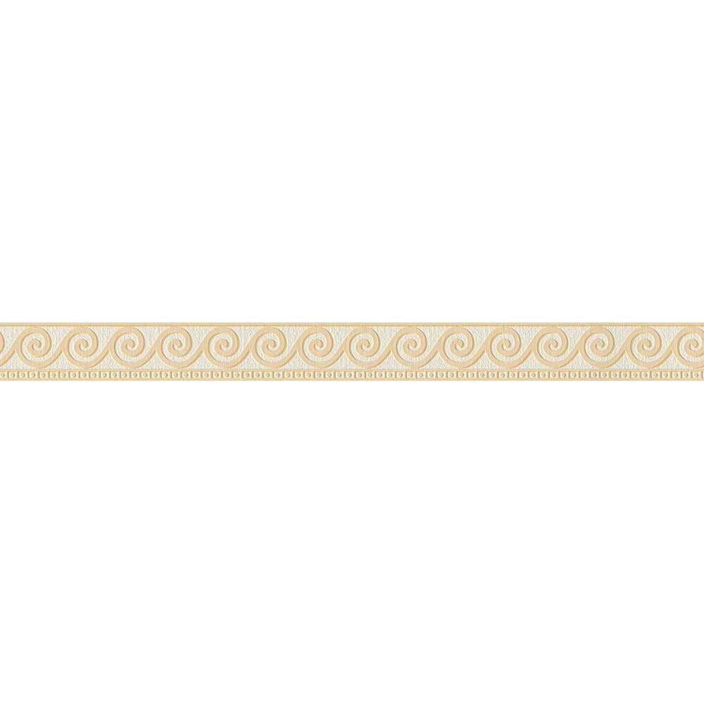 Bordo adesivo Riccioli Geometrici Beige