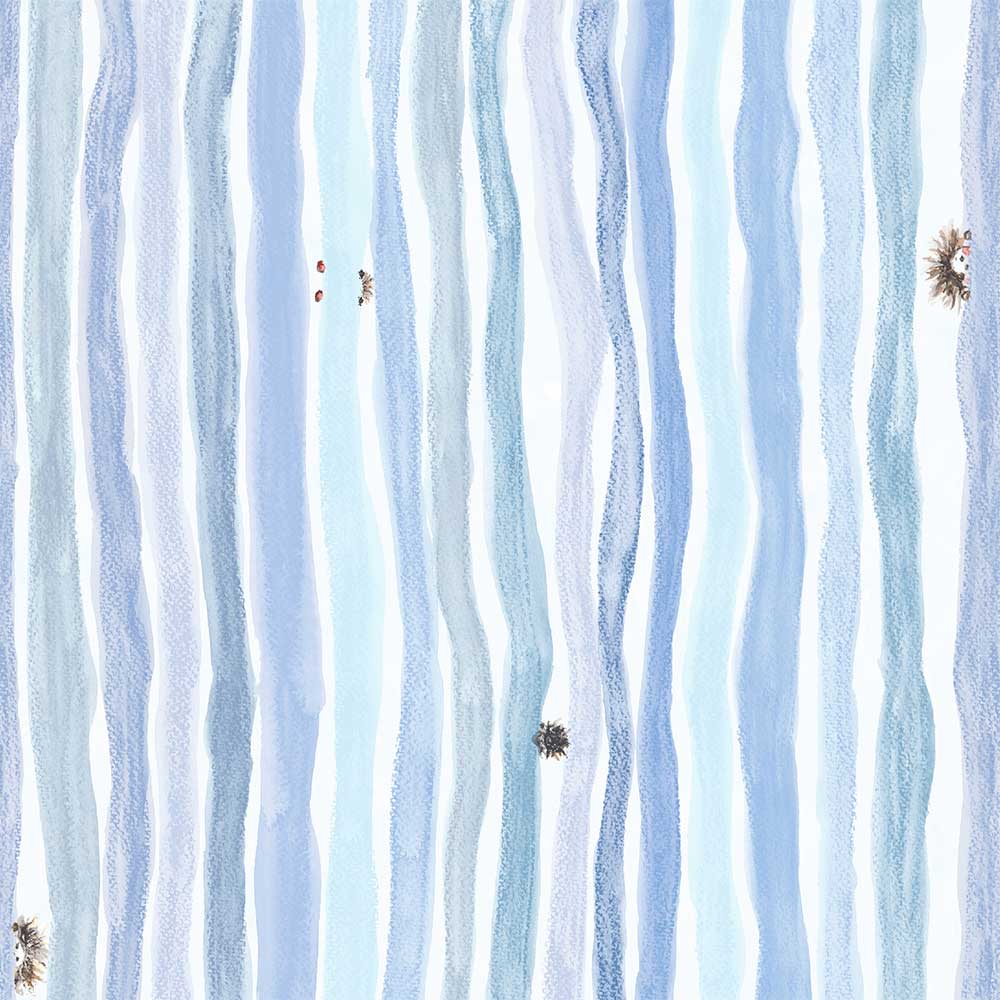Carta da parati Curious Blue per cameretta in TNT premium