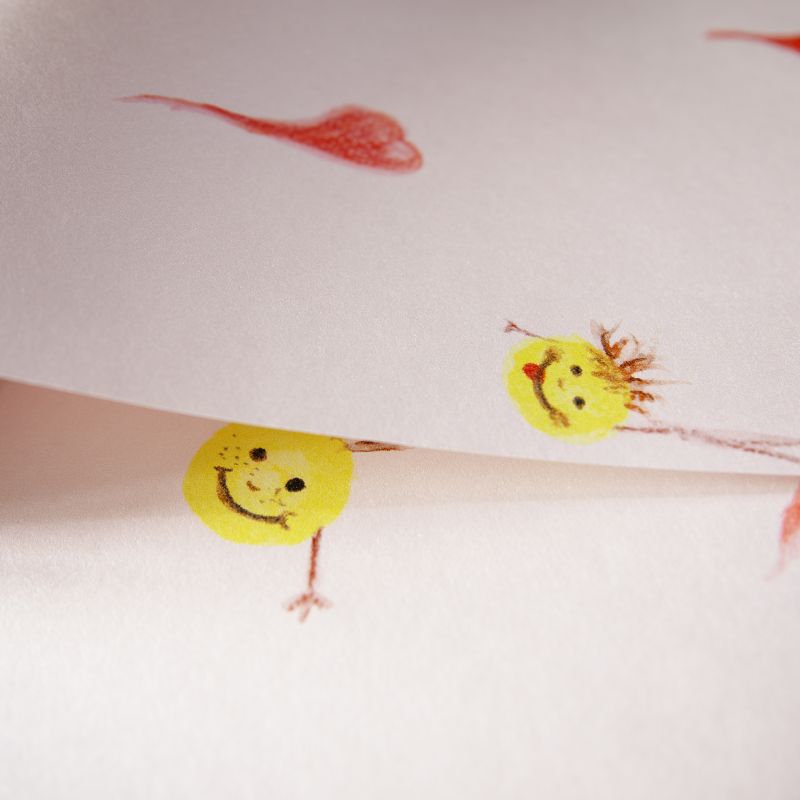 Carta da parati Smile Pink per cameretta in TNT premium