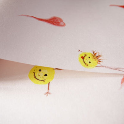 Carta da parati Smile Pink per cameretta in TNT premium