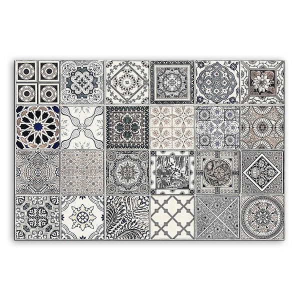 Paraschizzi cucina in alluminio Azulejos Antico
