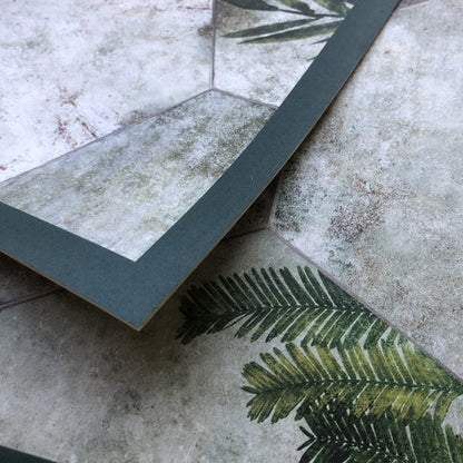 Passatoia in vinile Composizione Tropicale lavabile