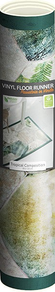 Passatoia in vinile Composizione Tropicale lavabile