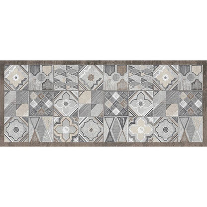 Passatoia in vinile Piastrelle Grigio Marrone