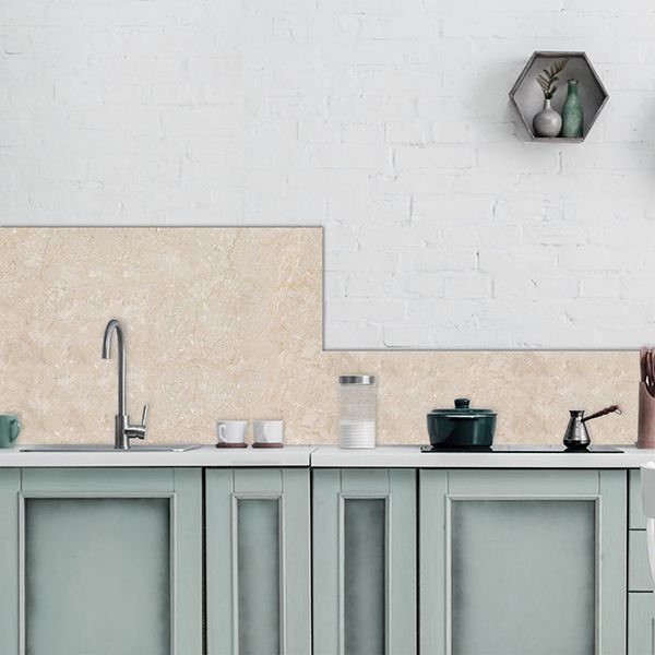 Paraschizzi cucina in alluminio Travertino Beige