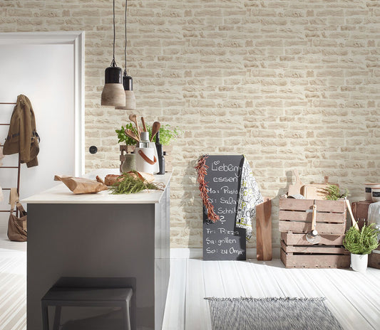 Carta da parati Pietre Beige