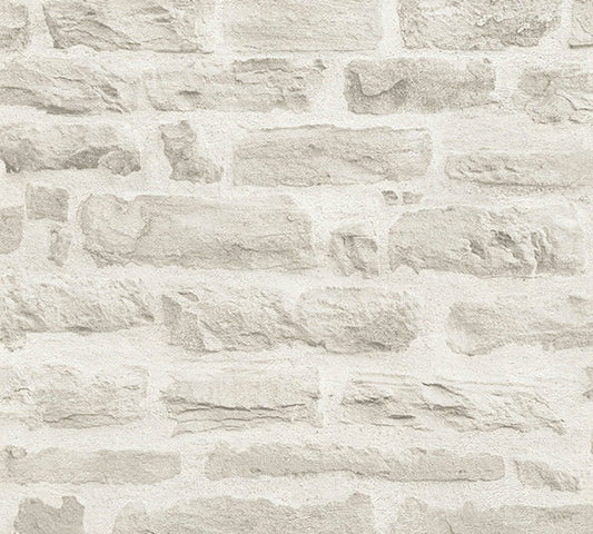 Carta da parati Pietre Clear Grey