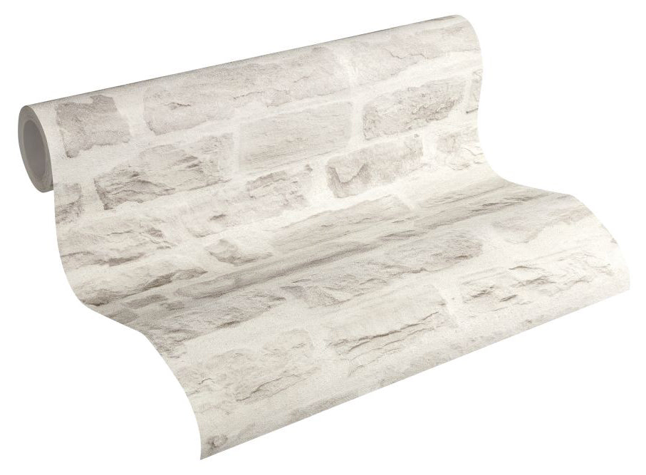 Carta da parati Pietre Clear Grey
