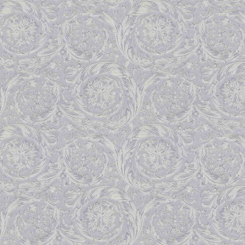 Carta da parati Versace Barocco Silver