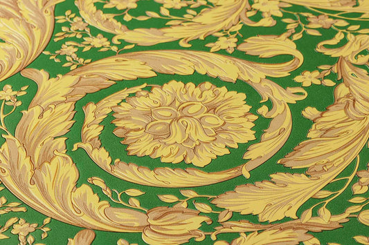 Carta da parati Versace Barocco Green