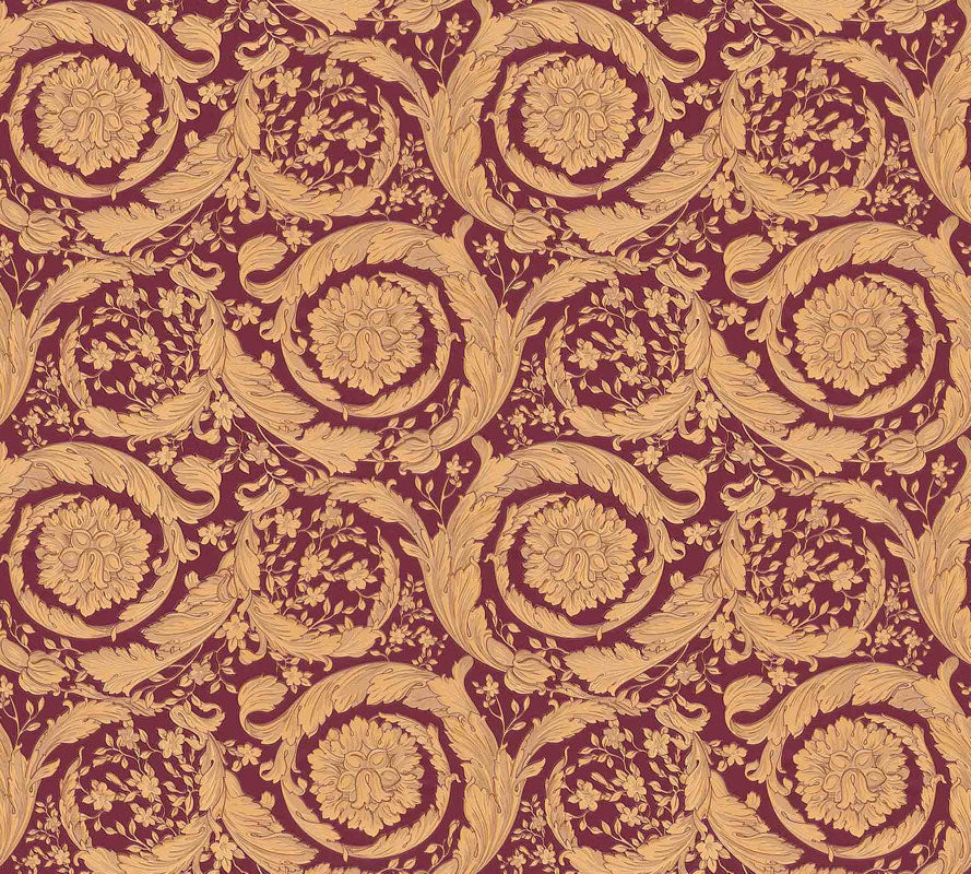 Carta da parati Versace Barocco Red