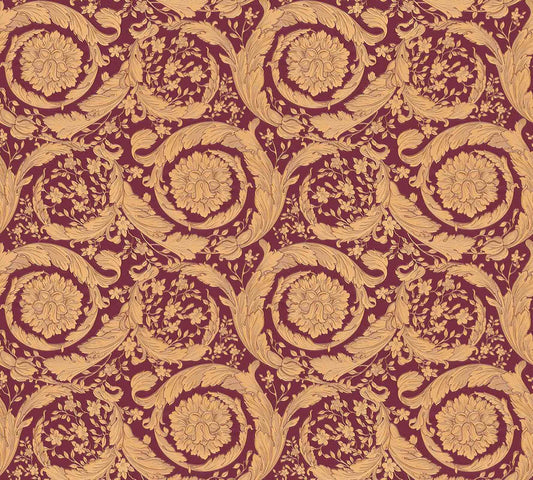 Carta da parati Versace Barocco Red