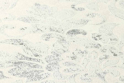 Carta da parati Damascata Vintage Bianco