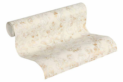 Carta da parati Damascata Vintage Crema