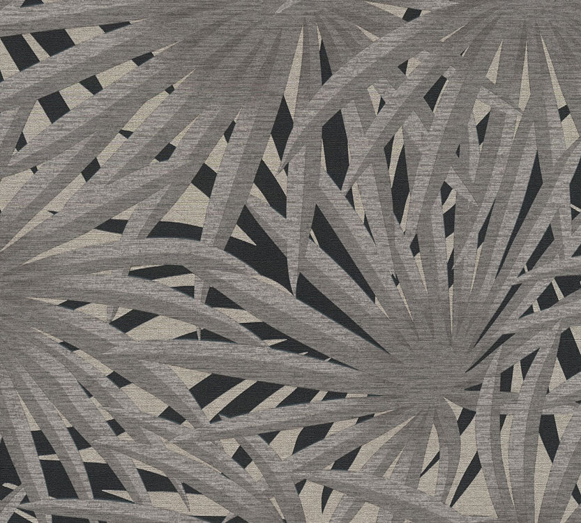 Carta da parati Jungle Palm Grey