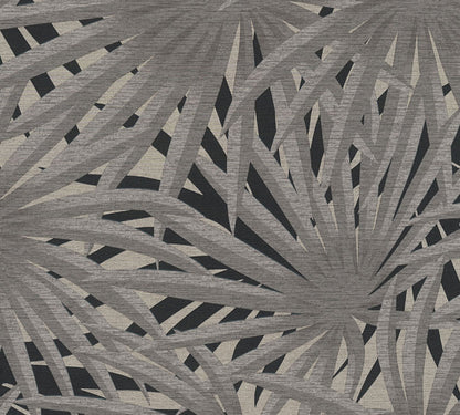 Carta da parati Jungle Palm Grey