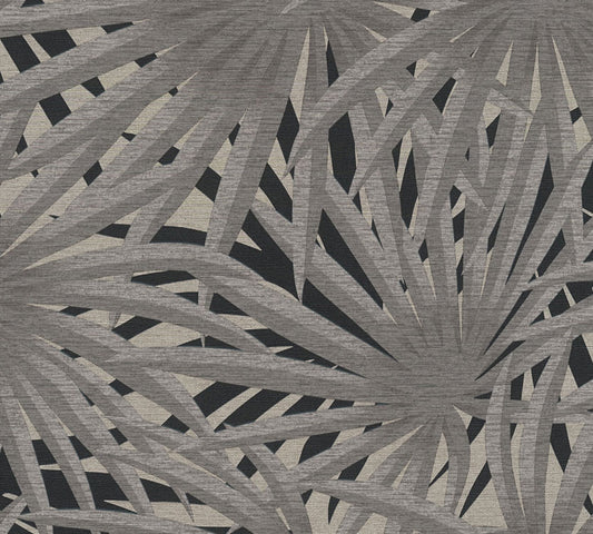 Carta da parati Jungle Palm Grey