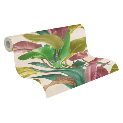 Carta da parati Jungle Colored Leaves