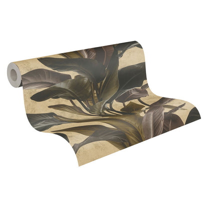 Carta da parati Jungle Gold Leaves