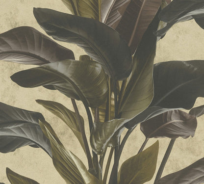 Carta da parati Jungle Gold Leaves