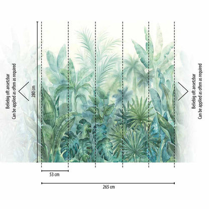 Carta da parati Watercolor Jungle | pannello digitale in TNT