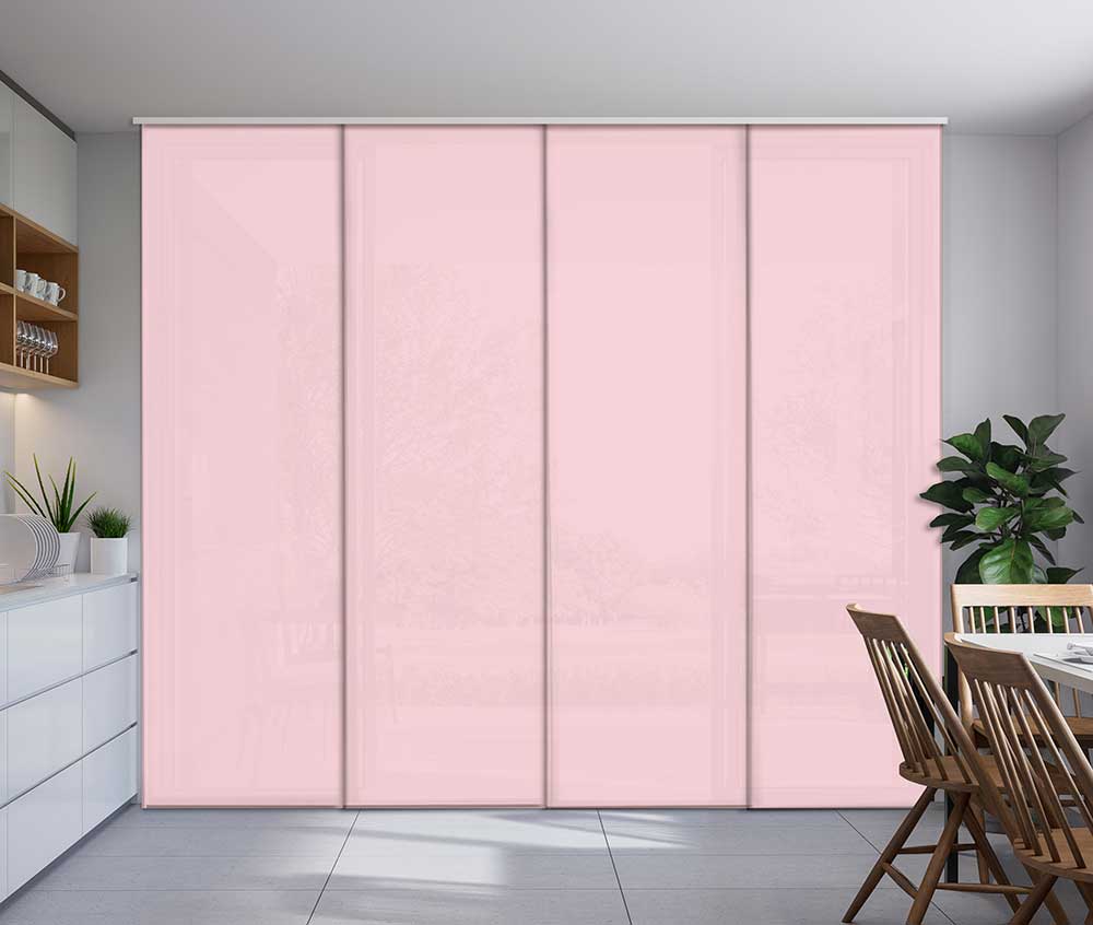 Tenda a pannello Rosa | pannello scorrevole tinta unita