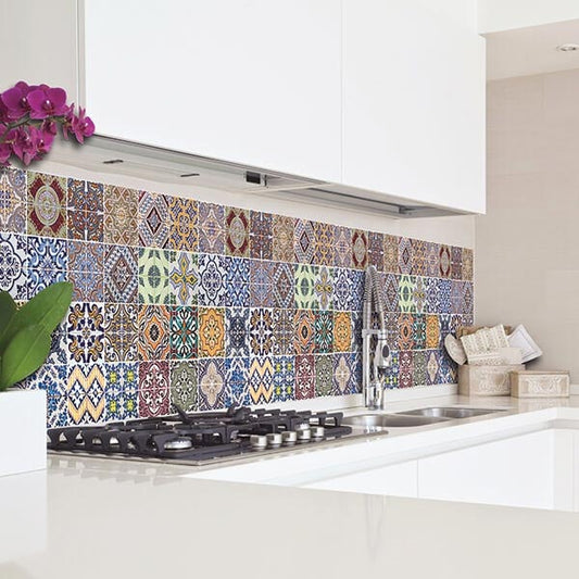Paraschizzi adesivo cucina Azulejos Color ignifugo