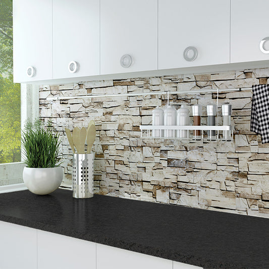 Paraschizzi adesivo cucina Pietre Beige ignifugo