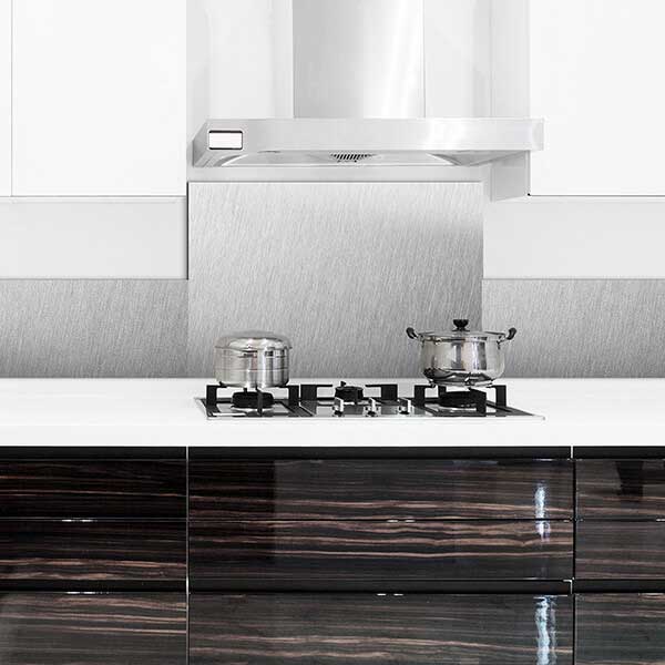 Paraschizzi cucina in alluminio Spazzolato