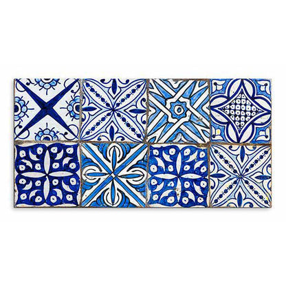 Paraschizzi cucina in alluminio Azulejos Azzurro
