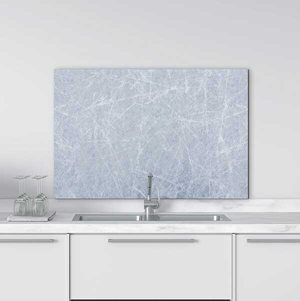 Paraschizzi cucina in alluminio Marmo Grigio
