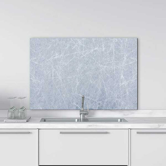 Paraschizzi cucina in alluminio Marmo Grigio