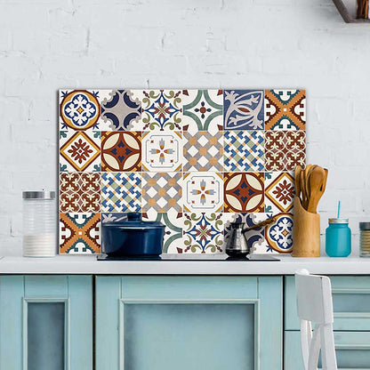 Paraschizzi cucina in alluminio Piastrelle Natural