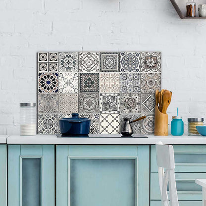 Paraschizzi cucina in alluminio Azulejos Antico
