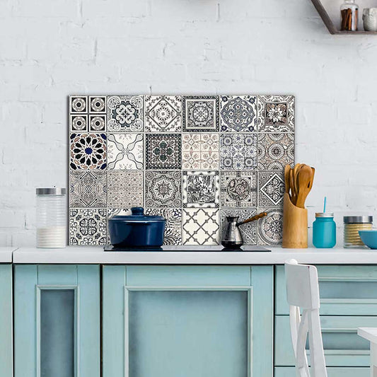 Paraschizzi cucina in alluminio Azulejos Antico
