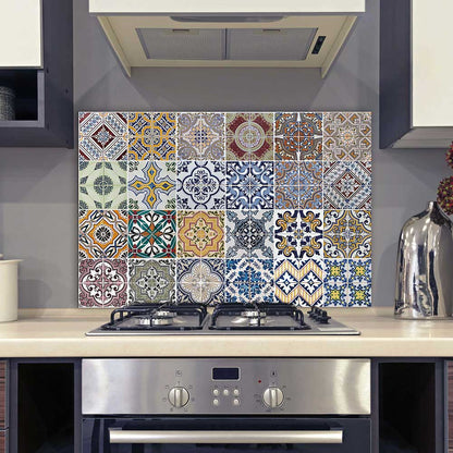 Paraschizzi cucina in alluminio Azulejos