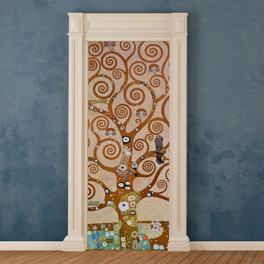 Adesivo per porta Albero della Vita di Klimt