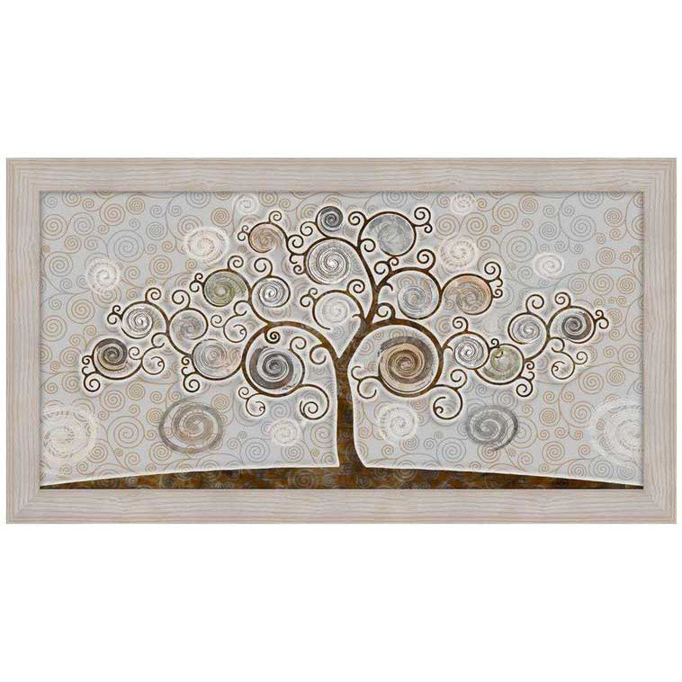 Quadro Albero della Vita con cornice beige moderno