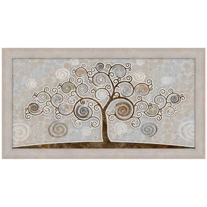 Quadro Albero della Vita con cornice beige moderno