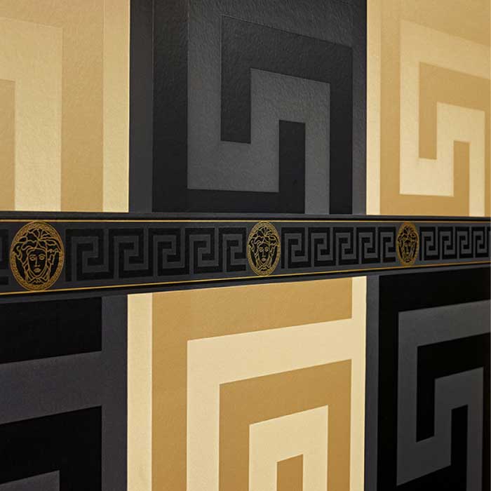 Carta da parati Versace Greek Key Oro