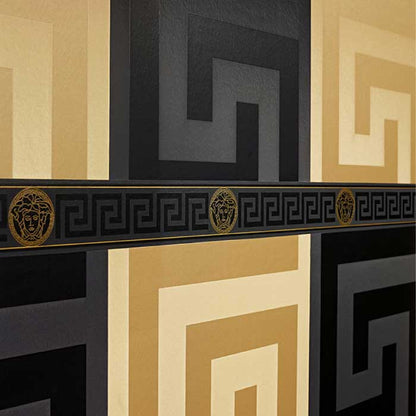 Carta da parati Versace Greek Key Oro