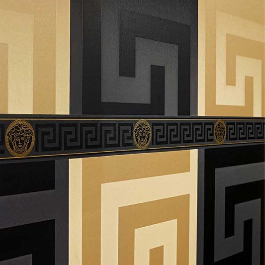 Carta da parati Versace Greek Key Oro