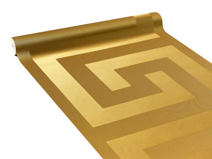 Carta da parati Versace Greek Key Oro