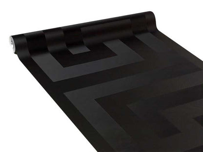 Carta da parati Versace Greek Key Nero