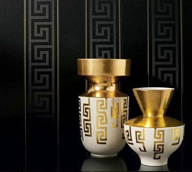 Carta da parati Versace Greek Key Righe Nere