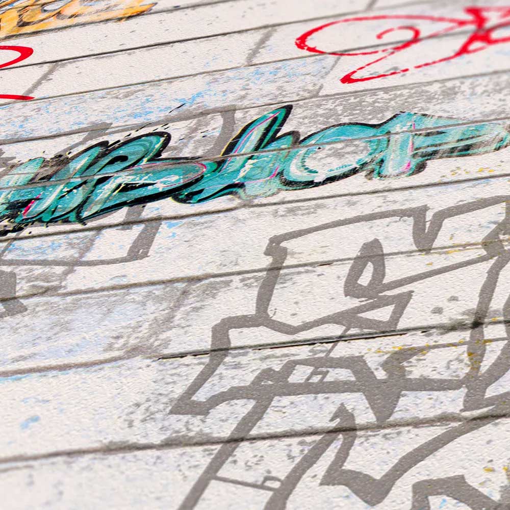 Carta da parati mattoni Graffiti Urbani