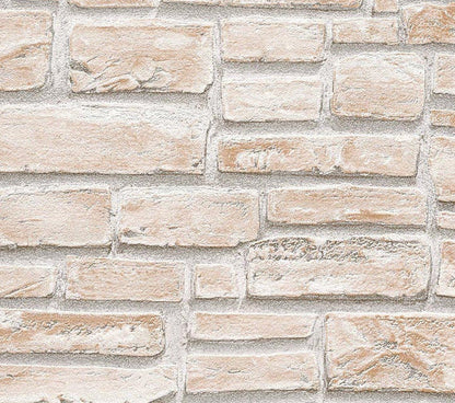 Carta da parati Mattoni Irregolari Beige