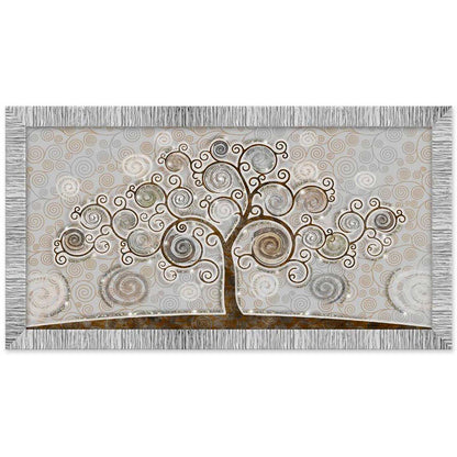 Quadro Albero della Vita con glitter e cornice argento