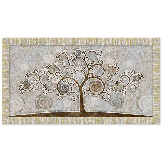 Quadro Albero della Vita con glitter e cornice oro