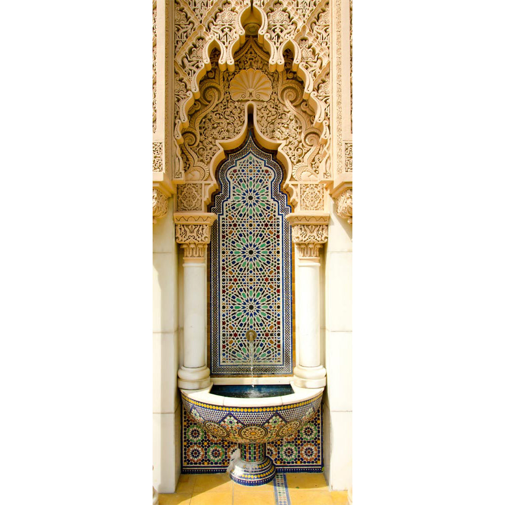 Adesivo per porta Fontana Mosaico